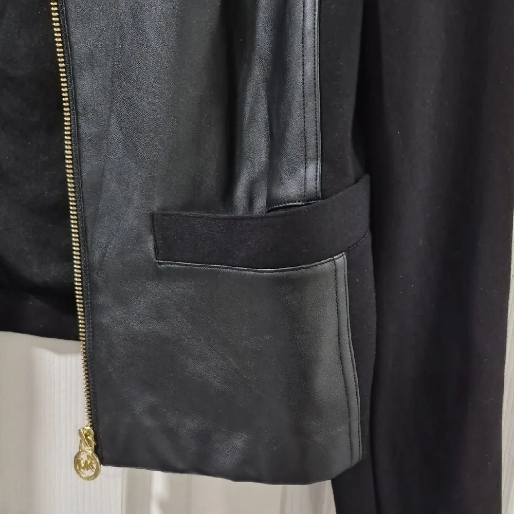 MICHAEL Michael Kors Black Jacket with Gold Zipper - Picture 5 of 9